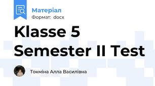Klasse 5 Semester II Test