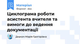Циклограма роботи асистента вчителя та вимоги до ведення документації