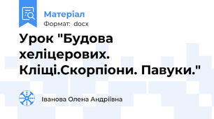 Урок "Будова хеліцерових. Кліщі.Скорпіони. Павуки."