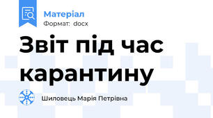 Звіт під час карантину