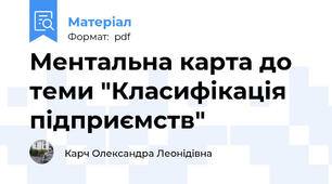 Ментальна карта до теми "Класифікація підприємств"