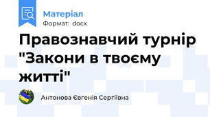 Правознавчий турнір "Закони в твоєму житті"