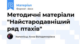 Методичні матеріали "Найстародавніший ряд птахів"