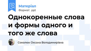 Однокоренные слова и формы одного и того же слова