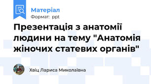 Презентація з анатомії людини на тему "Анатомія жіночих статевих органів"