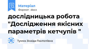 дослідницька робота "Дослідження якісних параметрів кетчупів "