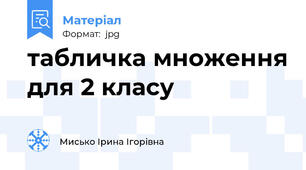 табличка множення для 2 класу