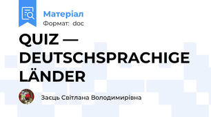 QUIZ — DEUTSCHSPRACHIGE LÄNDER