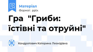 Гра  "Гриби: їстівні та отруйні"