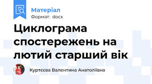 Циклограма спостережень на лютий старший вік
