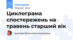 Циклограма спостережень на травень старший вік
