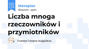 Liczba mnoga rzeczowników i przymiotników