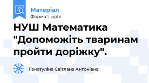 НУШ Математика "Допоможіть тваринам пройти доріжку".