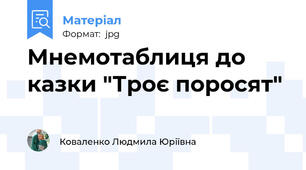 Мнемотаблиця до казки "Троє поросят"