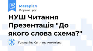 НУШ Читання Презентація "До якого слова схема?"