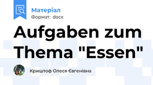 Aufgaben zum Thema "Essen"