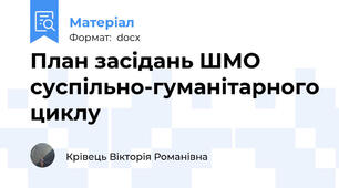 План засідань ШМО суспільно-гуманітарного циклу