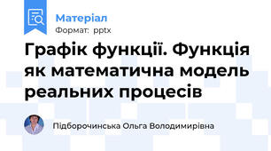 Графік функції. Функція як математична модель реальних процесів