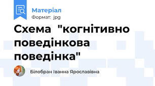 Схема  "когнітивно поведінкова поведінка"