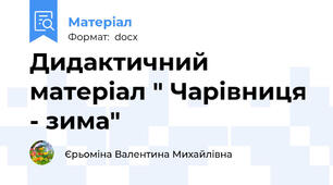 Дидактичний матеріал " Чарівниця - зима"