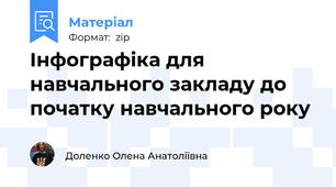 Інфографіка для навчального закладу до початку навчального року