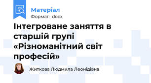 Інтегроване заняття в старшій групі «Різноманітний світ професій»
