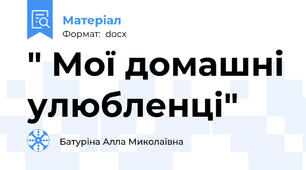 " Мої домашні улюбленці"