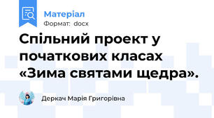 Спільний проект у початкових класах «Зима святами щедра».