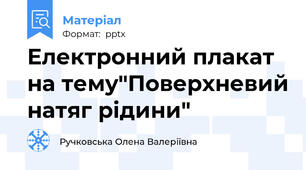 Електронний плакат на тему"Поверхневий натяг рідини"