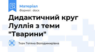Дидактичний круг Луллія з теми "Тварини"