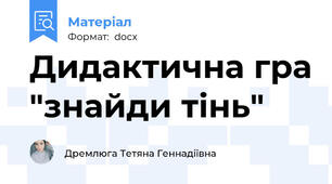Дидактична гра "знайди тінь"