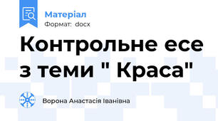 Контрольне есе з теми " Краса"