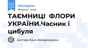 ТАЄМНИЦІ  ФЛОРИ  УКРАЇНИ.Часник і цибуля