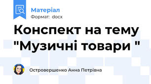 Конспект на тему "Музичні товари "
