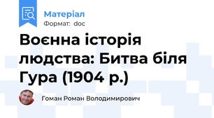 Воєнна історія людства: Битва біля Гура (1904 р.)