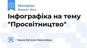Інфографіка на тему "Просвітництво"