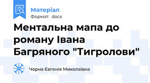 Ментальна мапа до роману Івана Багряного "Тигролови"