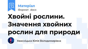 Хвойні рослини. Значення хвойних рослин для природи