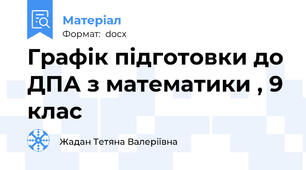 Графік підготовки до ДПА з математики , 9 клас