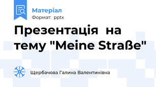 Презентація  на тему "Meine Straße"