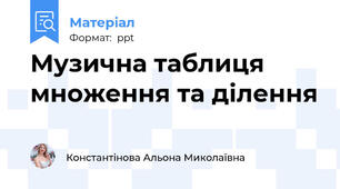 Музична таблиця множення та ділення