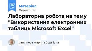 Лабораторна робота на тему "Використання електронних таблиць Microsoft Excel"