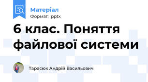 6 клас. Поняття файлової системи
