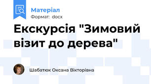 Екскурсія "Зимовий візит до дерева"