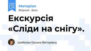 Екскурсія «Сліди на снігу».
