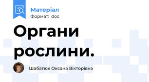 Органи рослини.