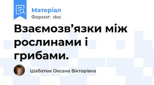 Взаємозв’язки між рослинами і грибами.