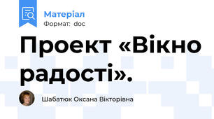 Проект «Вікно радості».