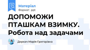 ДОПОМОЖИ ПТАШКАМ ВЗИМКУ.  Робота над задачами