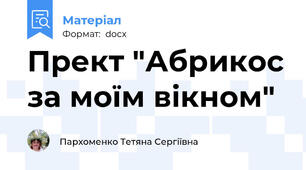 Прект "Абрикос за моїм вікном"
